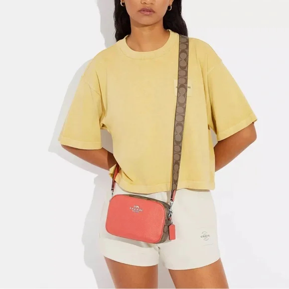 Coach Coral and Brown Women's Bag Set - Picture 8 of 16